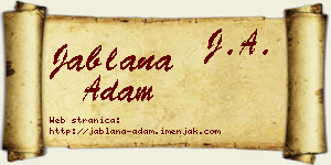 Jablana Adam vizit kartica